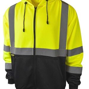 🔥3 Color Blocked Hooded Sweatshirt Yellow/Lime🔥